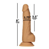 Фаллоимитатор ADDICTION Dual Density Silicone Dildo Caramel 8″, присоска, диаметр 4,3 см, вибропуля || Фалоімітатор ADDICTION Dual Density Silicone Dildo Caramel 8″, присоска, діаметр 4,3 см, віброкуля в