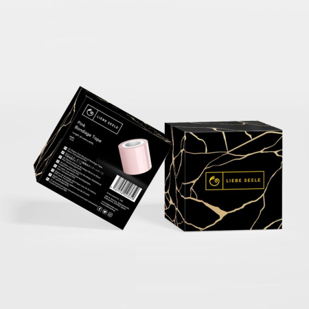 Скотч для бондажа Liebe Seele Bondage Tape Pink 25м, не липнет к коже и волосам, без следов || Скотч для бондажу Liebe Seele Bondage Tape Pink 25 м, не липне до шкіри та волосся, без слідів