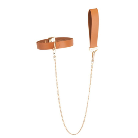 Поводок LOCKINK Tied Collar with Leash Set - Brown || Повідець LOCKINK Tied Collar with Leash Set - Brown