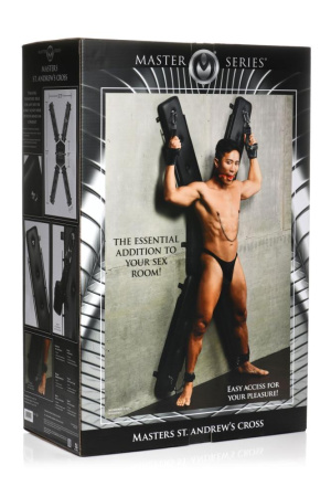 Андреевский крест Master Series: St. Andrew's Cross, крепится на стену || Андріївський хрест Master Series: St. Andrew's Cross, кріпиться на стіну