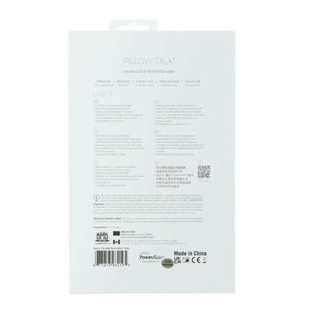 Роскошный кролик с ротацией и вибрацией Pillow Talk Lively, Teal, кристалл Сваровски, тройной отрост || Розкішний кролик з ротацією та вібрацією Pillow Talk Lively Teal, кристал Сваровскі, потрійний відро