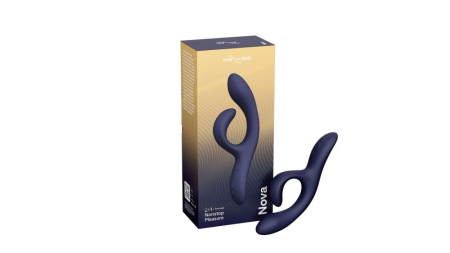 Смарт вибратор-кролик We-Vibe Nova Midnight Blue, эргономичный, регулируемый угол наклона ствола || Смарт вібратор-кролик We-Vibe Nova Midnight Blue, ергономічний, регульований кут нахилу стовбура