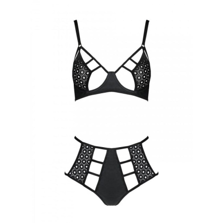 Распродажа!!! Комплект из эко-кожи Passion Tamaris Set black XXL/XXXL, бюстгальтер и трусики || Розпродаж!!! Комплект з екошкіри Passion Tamaris Set black XXL/XXXL, бюстгальтер та трусики