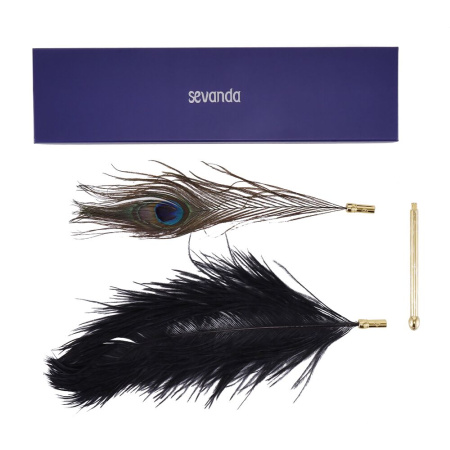 Лоскоталка LOCKINK SEVANDA Natural Peacock Flirting Feather Tickler, перо павича