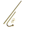 Анальный крюк LOCKINK Golden Adjustable Anal Hook Set || Анальний гак LOCKINK Golden Adjustable Anal Hook Set