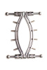 Зажим для вагины Master Series: Spread 'Em Poker Vagina Clamp with Adjustable Pressure Screws, шипы