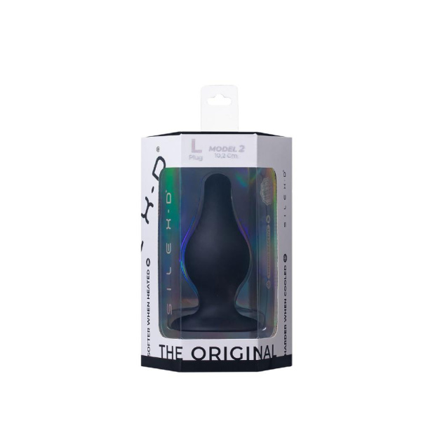 Анальная пробка SilexD (Model 2 size L) двухслойная, силикон+Silexpan, диаметр 4,5см