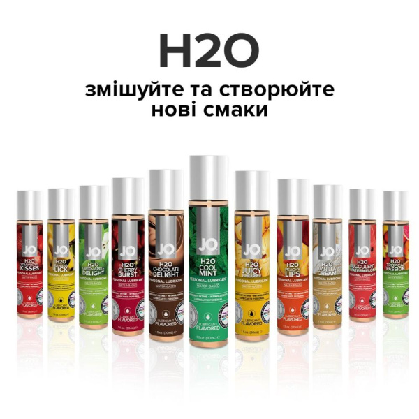 Смазка на водной основе JO H2O — Cool Mint (120 мл) без сахара, растительный глицерин