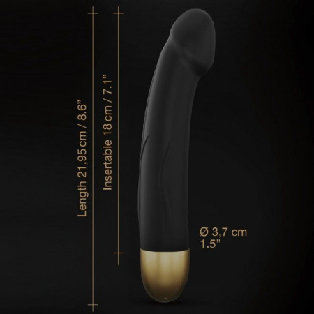 Вибратор Dorcel Real Vibration M Gold 2.0, диам 3,7см, перезаряжаемый, для точки G || Вібратор Dorcel Real Vibration M Gold 2.0, діаметр 3,7см, перезаряджається, для точки G