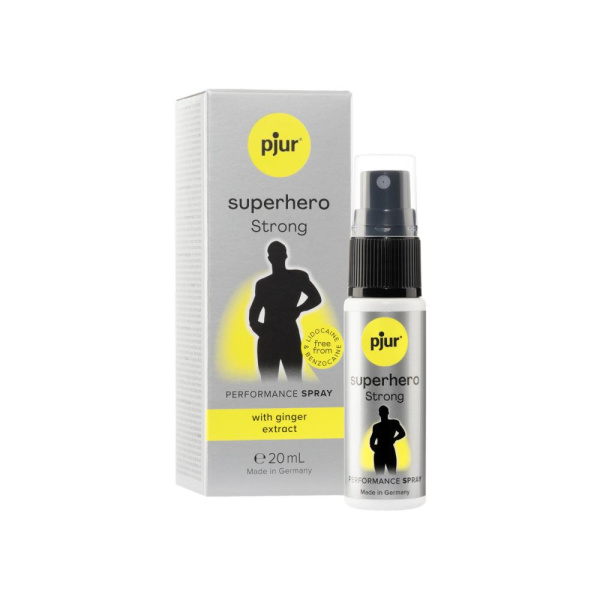 Пролонгирующий спрей pjur Superhero Strong Spray 20 ml, с экстрактом имбиря, впитывается в кожу