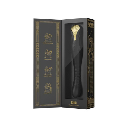 Смартвибратор-пульсатор Zalo — King Obsidian Black, кристалл Swarovski || Смартвібратор-пульсатор Zalo — King Obsidian Black, кристал Swarovski