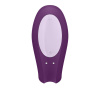 Смарт-вибратор для пар Satisfyer Double Joy Violet с широким клиторальным стимулятором || Смарт-вібратор для пар Satisfyer Double Joy Violet із широким кліторальним стимулятором