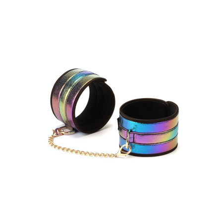 БДСМ-набір з екошкіри на оксамитовій основі Liebe Seele Vivid Rainbow, 8 предметів