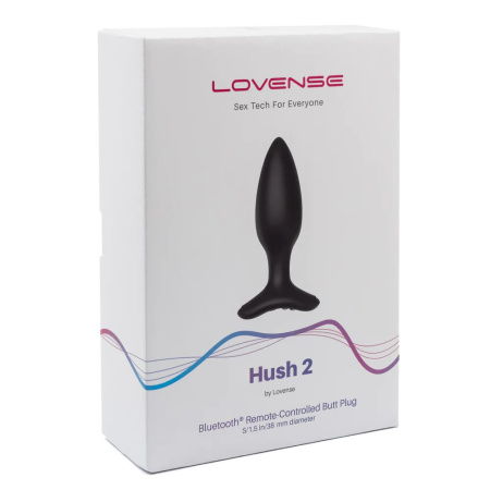 Анальная смарт-вибропробка Lovense Hush 2, размер S || Анальна смарт-вібропробка Lovense Hush 2, розмір S