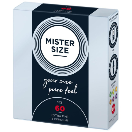 Презервативы Mister Size - pure feel - 60 (3 condoms), толщина 0,05 мм || Презервативи Mister Size - pure feel - 60 (3 condoms), товщина 0,05 мм