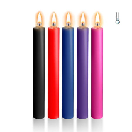 Набор восковых свечей Art of Sex Thin 16 см (5 шт), низкотемпературные, тонкие || Набір воскових свічок Art of Sex Thin 16 см (5 шт), низькотемпературні, тонкі