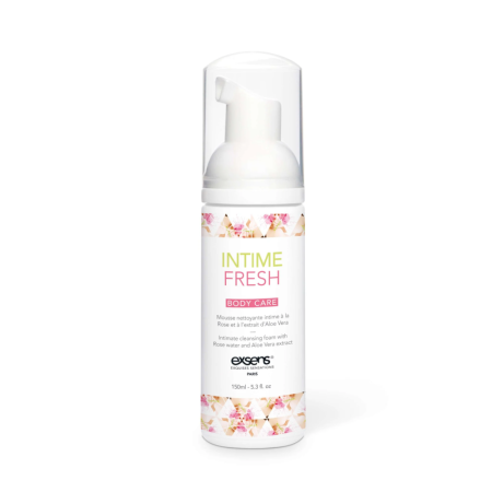 Пена для интимной гигиены EXSENS Intime Fresh 150 мл, экстракт розы и алоэ вера, натуральная || Піна для інтимної гігієни EXSENS Intime Fresh 150 мл, екстракт троянди і алое вера, натуральна