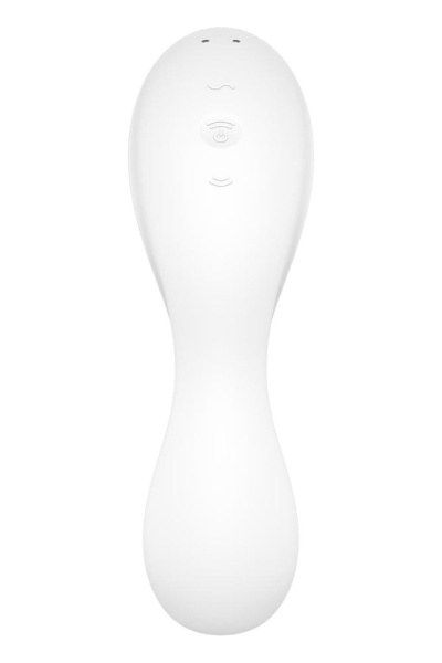 Вакуумний смарт-стимулятор із вібрацією Satisfyer Curvy Trinity 5 (White), керування зі смартфона