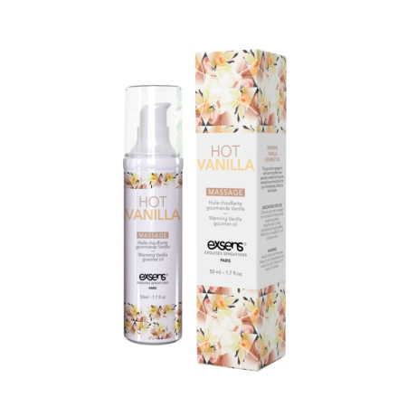 Массажное масло EXSENS Hot Vanilla 50мл разогревающее, без сахара, без парабенов, съедобное || Масажна олія EXSENS Hot Vanilla 50мл розігріває, без цукру, без парабенів, їстівна