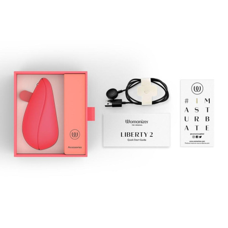 Вакуумный клиторальный стимулятор Womanizer Liberty 2 Vibrant Rose || Вакуумний кліторальний стимулятор Womanizer Liberty 2 Vibrant Rose