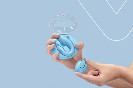 Вибратор для пар FairyGasm PleasureBerry blue, зарядный кейс, пульт ДУ || Вібратор для пар FairyGasm PleasureBerry blue, зарядний кейс, пульт ДК