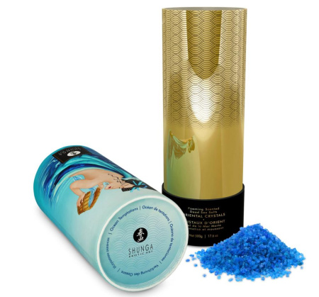 Пенящаяся соль для ванны Shunga Dead Sea salt Oriental Crystals — Ocean Temptations (500 г), соль Ме || Пінлива сіль для ванни Shunga Dead Sea salt Oriental Crystals — Ocean Temptations (500 г), сіль Мерт