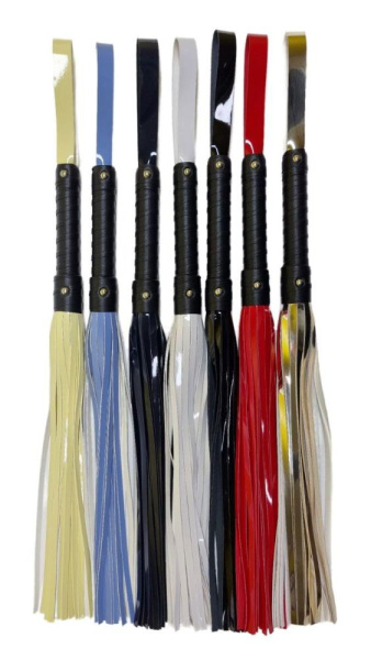 Лакированный флоггер Flirty ЭКО, голубой