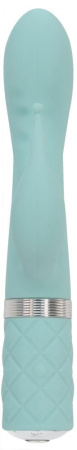 Роскошный вибратор-кролик Pillow Talk - Kinky Teal с кристаллом Сваровски, мощный || Розкішний вібратор-кролик Pillow Talk - Kinky Teal з кристалом Сваровські, потужний