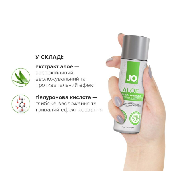 Смазка на водной основе JO H2O Waterbased Aloe (60 мл)