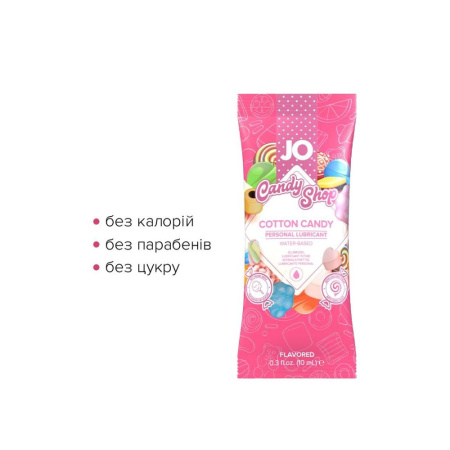 Набор лубрикантов Foil Display Box – JO H2O Lubricant – Cotton Candy – 12 x 10ml || Набір лубрикантів Foil Display Box – JO H2O Lubricant – Cotton Candy – 12 × 10ml