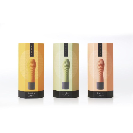 Вибратор IROHA ZEN Yuzucha с нежной ребристой поверхность || Вібратор IROHA ZEN Yuzucha з ніжною ребристою поверхнею