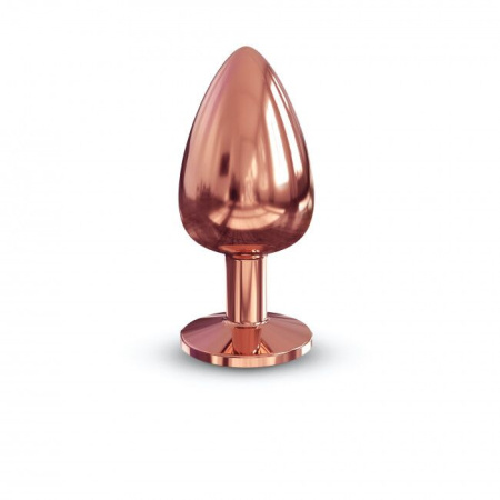 Металлическая анальная пробка с украшением в виде кристалла Dorcel - Diamond Plug Rose Gold L || Металева анальна пробка із прикрасою у вигляді кристалу Dorcel - Diamond Plug Rose Gold L