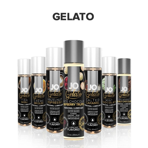 Смазка на водной основе JO GELATO White Chocolate Raspberry (120 мл) без сахара и парабенов
