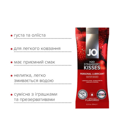 Набор лубрикантов Foil Display Box – JO H2O Lubricant – Strawberry – 12 x 10ml || Набір лубрикантів Foil Display Box – JO H2O Lubricant – Strawberry – 12 × 10ml