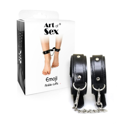Поножи из экокожи Art of Sex -  Emoji Ankle cuffs || Поножі з екошкіри Art of Sex - Legcuffs Emoji