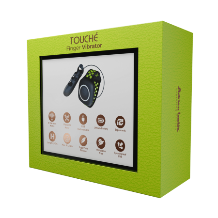 Вибратор на палец Adrien Lastic Touche (L) для глубокой стимуляции с пультом управления на руке || Вібратор на палець Adrien Lastic Touche (L) для глибокої стимуляції з пультом керування на руці