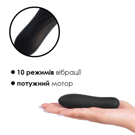 Мощный мини-вибратор Svakom Tulip Black || Потужний мінівібратор Svakom Tulip Black