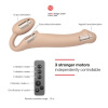 Безремневой страпон с вибрацией Strap-On-Me Vibrating Flesh M, диаметр 3,3см, пульт ДУ, регулируемый || Безремінний страпон з вібрацією Strap-On-Me Vibrating Flesh M, діаметр 3,3см, пульт ДК, регульований