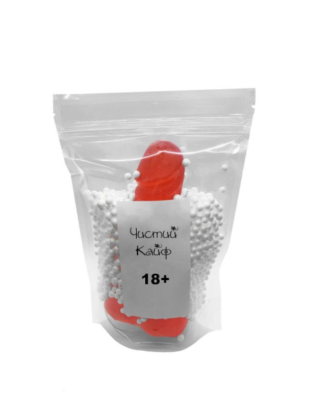 Крафтовое мыло-член с присоской Чистий Кайф Red size M, натуральное