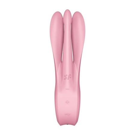 Клиторальный вибратор Satisfyer Threesome 1 Pink с тремя гибкими пальчиками || Кліторальний вібратор Satisfyer Threesome 1 Pink з трьома гнучкими пальчиками
