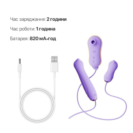 Набор 3в1 Zalo – UNICORN Set Violet, виброяйцо, пульсатор, вакуумный стимулятор || Набір 3в1 Zalo – UNICORN Set Violet, віброяйце, пульсатор, вакуумний стимулятор