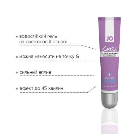 Стимулирующий гель для клитора JO CHILL COOLING (10 мл) охлаждающий || Стимулювальний гель для клітора JO CHILL COOLING (10 мл) охолоджувальний