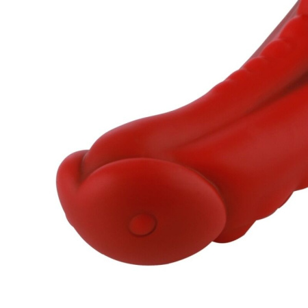 Силиконовый дилдо Hismith 8.35" Curved Silicone Dildo Red Monster Series || Силіконовий дилдо Hismith 8.35" Curved Silicone Dildo Red Monster Series