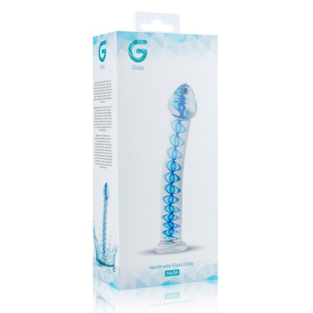 Стеклянный дилдо Gildo Glass Dildo No. 4, для точки G и простаты || Скляний дилдо Gildo Glass Dildo No. 4, для точки G та простати