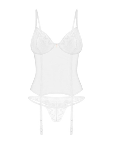 Корсет Obsessive Alissium corset & thong M/L (мятая упаковка!!!) || Корсет Obsessive Alissium corset & thong M/L (м'ята упаковка!!!)