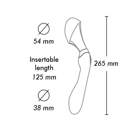 Вибромассажер Shunga Zoa Light Pink, двусторонний || Вібромасажер Shunga Zoa Light Pink, двосторонній