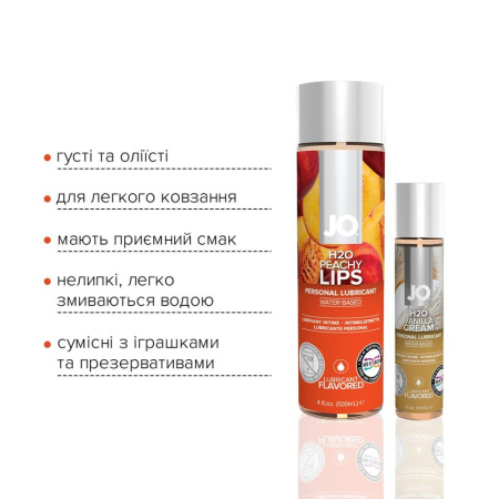 Комплект JO GWP — Peaches & Cream — Peachy Lips 120 мл & H2O Vanilla 30 мл || Комплект JO GWP — Peaches & Cream — Peachy Lips 120 мл & H2O Vanilla 30 мл