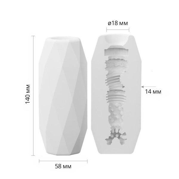 Мастурбатор Otouch DECOR 1-E, эффект всасывания, упругие зубчики
