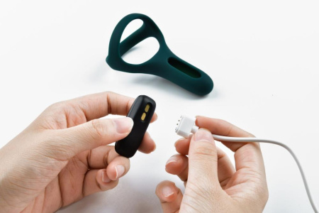 Двойное эрекционное кольцо Fun Town Rise Turquoise, управление со смартфона || Подвійне ерекційне кільце Fun Town Rise Turquoise, керування зі смартфона