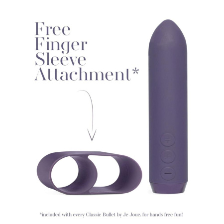 Минивибратор Je Joue - Classic Bullet Vibrator Purple с глубокой вибрацией и фиксацией на палец || Мінівібратор Je Joue - Classic Bullet Vibrator Purple з глибокою вібрацією і фіксацією на палець